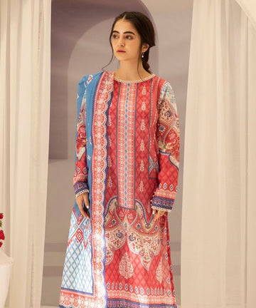 Zellbury Roman Red Lawn Suit Lawn Collection 2021